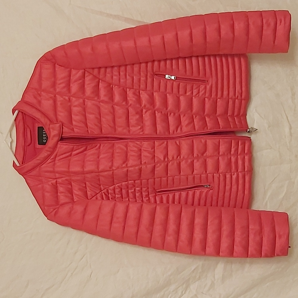 Women's Guess Hot Pink Quilted Jacket